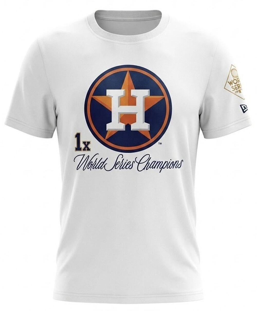 Men's Houston Astros New Era 2017 World Series Champions T-Shirt - NWT
